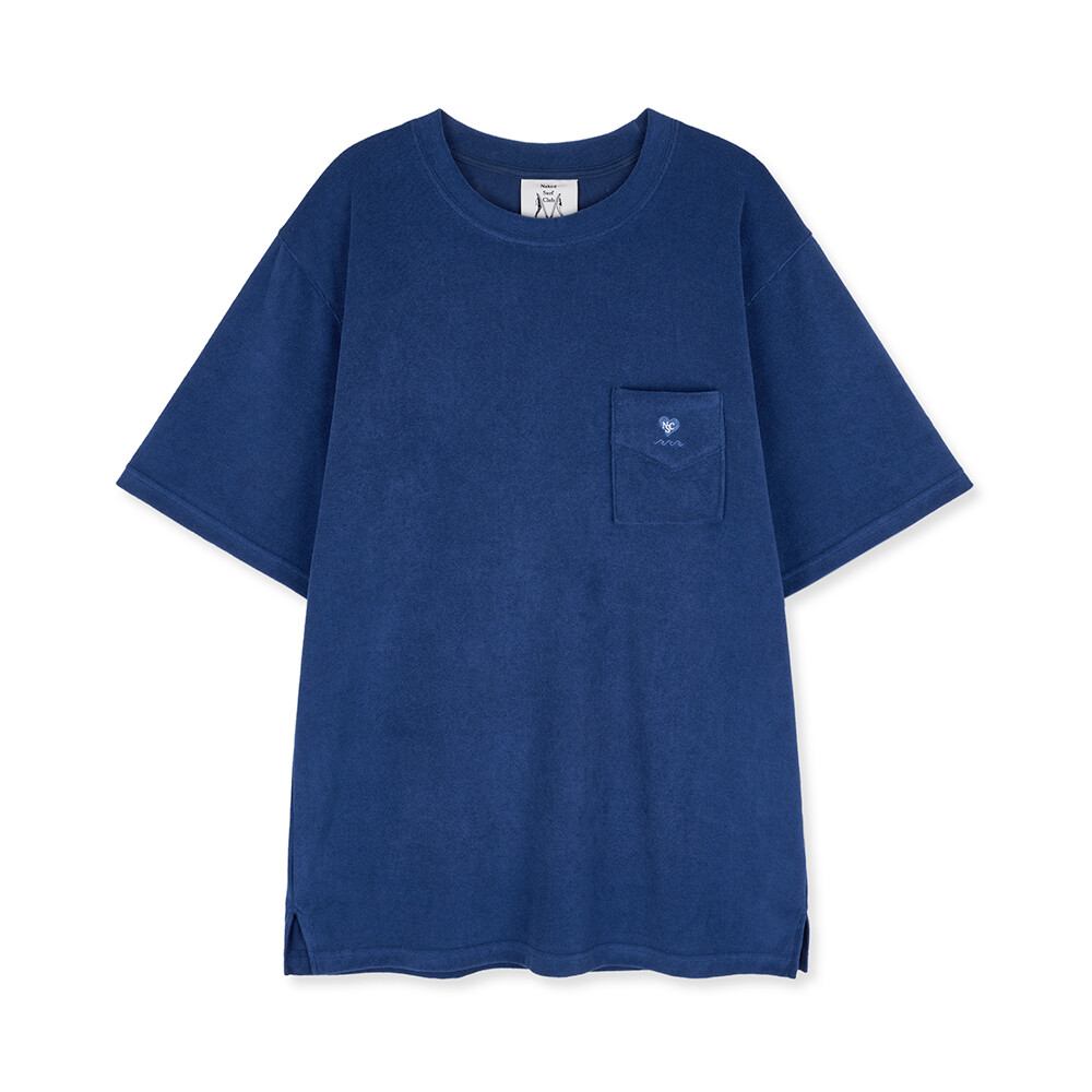 네이키드서프클럽 Naked Surf Terry Pocket T-Shirts (Blue Navy)