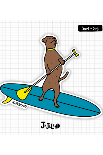 JEJELAND - Surf Dog 스티커