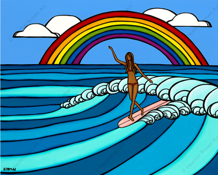 헤더브라운 Rainbow Surf 8x10