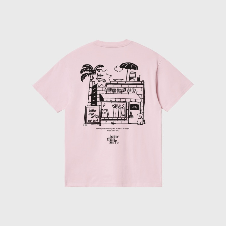 배러댄서프 Better Than Surf Surf Shop Tee - Pink