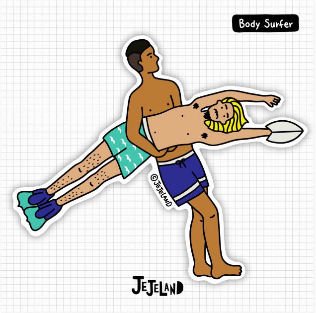 JEJELAND - Body Surfer  스티커