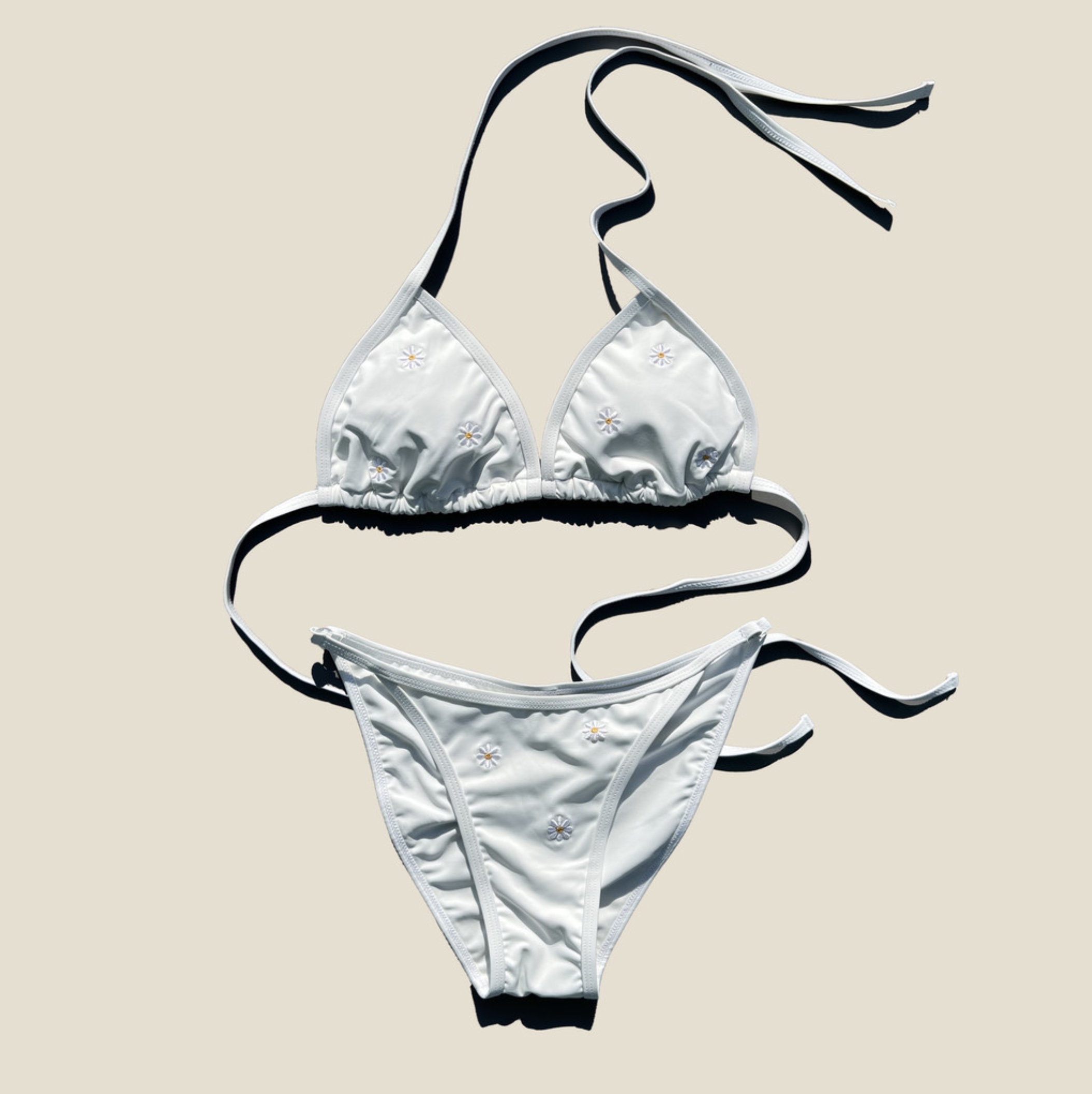 베르 Verre Daisy Triangle Bikini #Seafoam_white