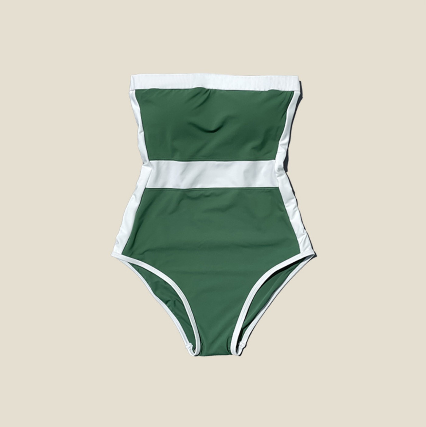 Verre 베르 Mellow Tubetop bikini - Green 멜로우 튜브탑 비키니
