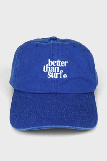 배러댄서프 Better Than Surf 스마일로고 시그니처 볼캡 블루