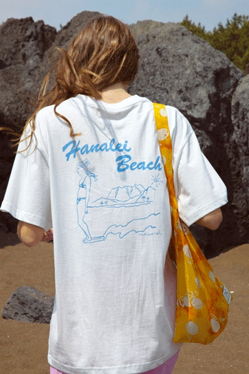 MATT AND MEL [T-shirt] Hanalei beach - Ivory