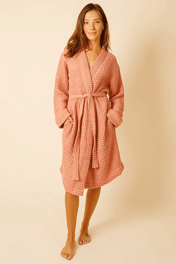 Happy Place - The Weightless Waffle Robe Terra Cotta
