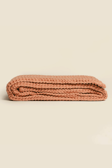 Happy Place - The Weightless Waffle Throw Blanket Terra Cotta