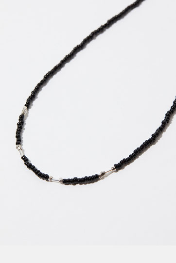 Hakkablacks 하카블랙스 Morse Code Necklace (Black-Silver) 모스부호 목걸이